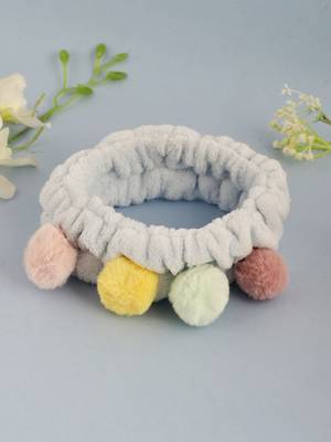 4 ball faux fur hairband 1