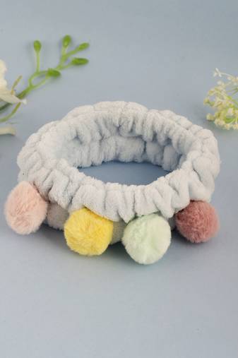 4 ball faux fur hairband