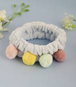 4 ball faux fur hairband