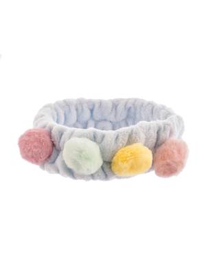 4 ball faux fur hairband 3