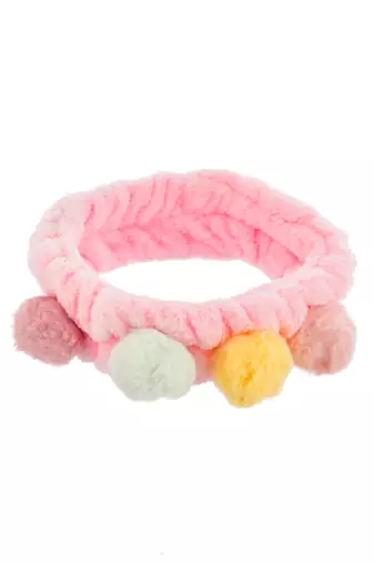 Pink faux fur tweety hairband