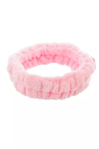 Pink faux fur tweety hairband