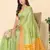 Women'S Green Jacquard Cotton Blend Golden Zari Butta Butti Woven Maheshwari Saree With Blouse Piece