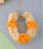 Yellow and white ribbon floral hair accessory set