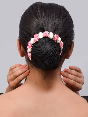 Pink white bridal hair vine 2