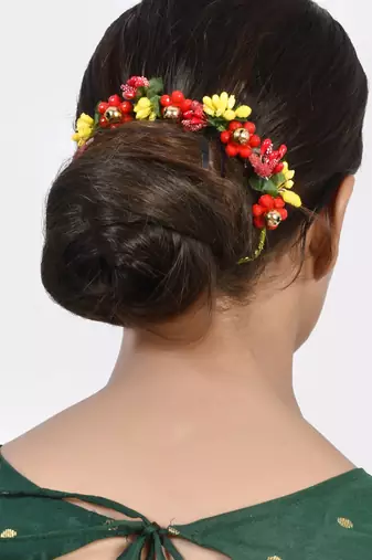 Multicolor bridal hair vine accessory set