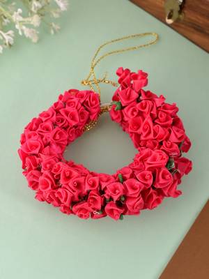 Pink french ribbon hair accessory set 1
