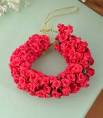 Pink french ribbon hair accessory set