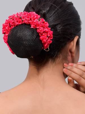Pink french ribbon hair accessory set 2