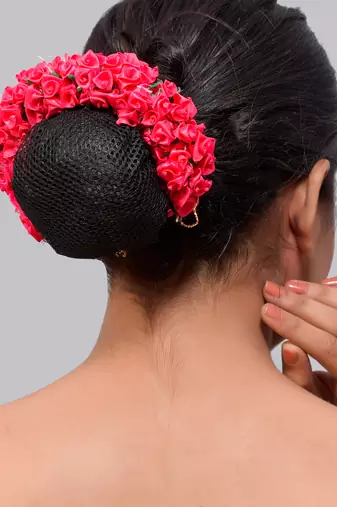 Pink french ribbon hair accessory set