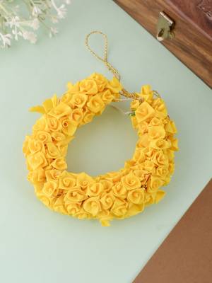White faux mogra flower hair accessory for bun 1