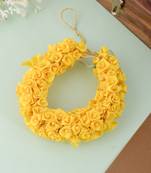 White faux mogra flower hair accessory for bun