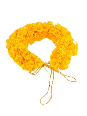 White faux mogra flower hair accessory for bun 4