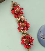 Marigold artificial flower hair accessory set