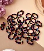 Set of 30 black rubberband ponytail holder