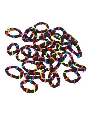 Set of 30 black rubberband ponytail holder 2