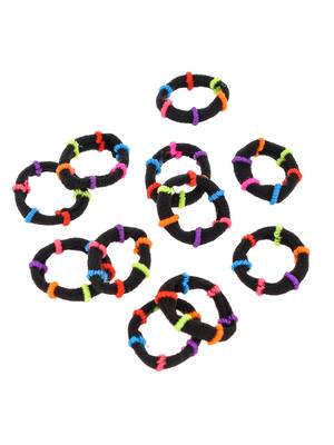 Set of 30 black rubberband ponytail holder 3