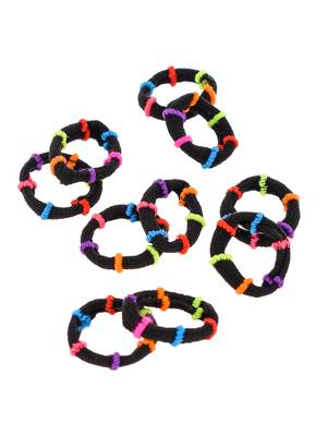 Set of 30 black rubberband ponytail holder 4