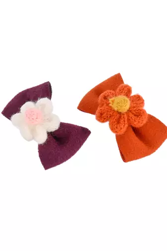 Set of 2 bow hair clip accessory