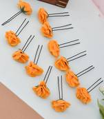 Set of 10 mustard flower hair juda pin set
