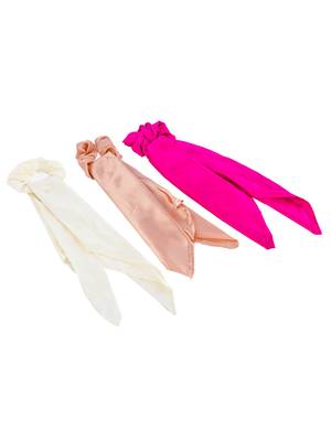 Set of 3 knot scrunchies ponytail holder 3