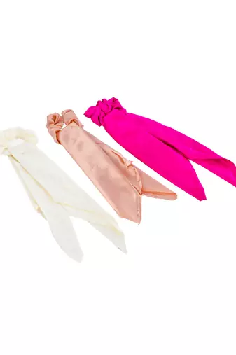 Set of 3 knot scrunchies ponytail holder