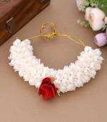 White beni with red rose hair accesssory