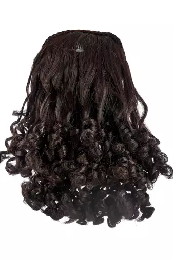 Curly hair extension with hairclip