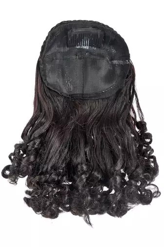Curly hair extension with hairclip