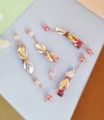 Set of 4 glitter bow hair accessory