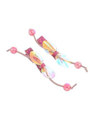 Set of 4 glitter bow hair accessory 2