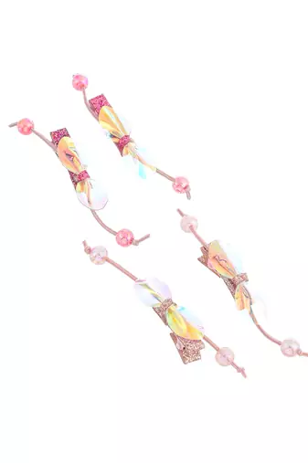 Set of 4 glitter bow hair accessory
