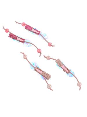 Set of 4 glitter bow hair accessory 4