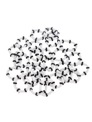 Set of 30 white rubber ponytail holder 2