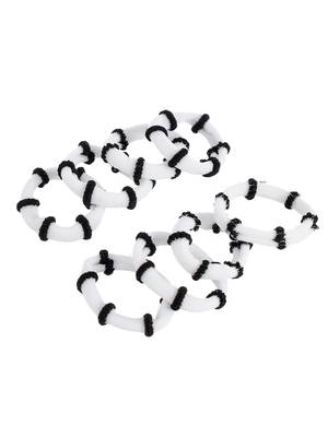 Set of 30 white rubber ponytail holder 3