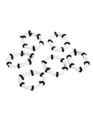 Set of 30 white rubber ponytail holder 4