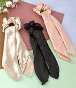 Set of 3 knot scrunchies ponytail holder