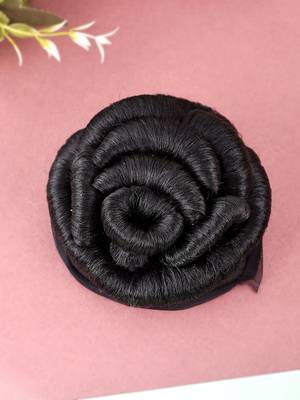 Black hair bun holder juda cover 1