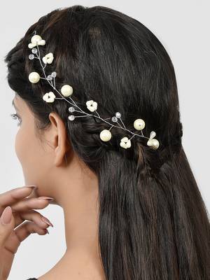 Pearl beads hair vine accessory 2