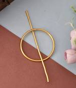 Circular gold plated hair accessory