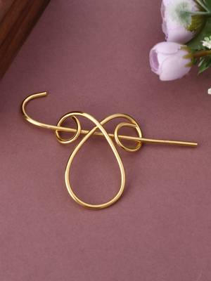Omega gold plated ornamental hair pin 1