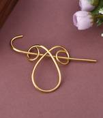 Omega gold plated ornamental hair pin