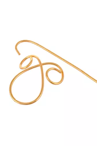 Omega gold plated ornamental hair pin