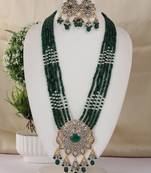 Semi precious beads with victorian pendant set