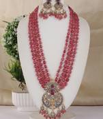 Semi precious beads with victorian pendant set