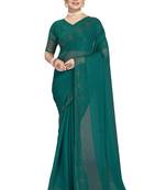 Rama siroski stone work simmer silk saree with blouse