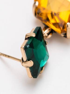 Colorpop crystal yellow drop earrings gold-plated alloy for girls and women 5