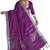 Purple woven cotton silk jacquard sarees