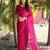 Rani pink printed silk bandhani sarees bandhej