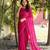 Rani pink printed silk bandhani sarees bandhej